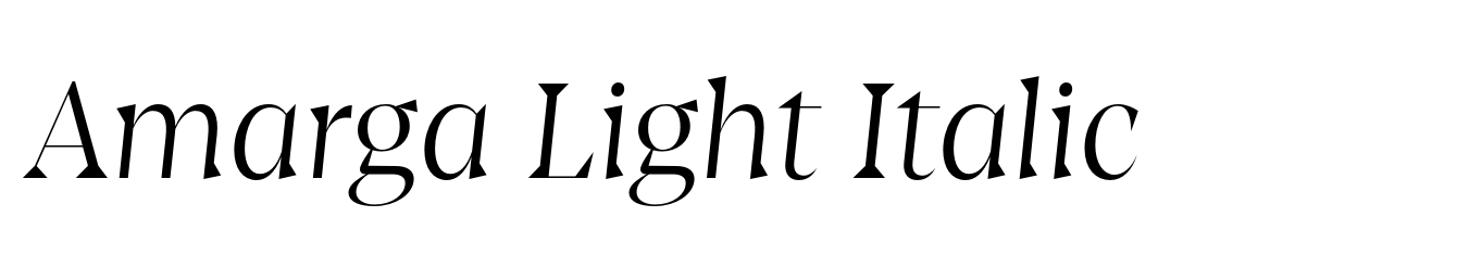 Amarga Light Italic